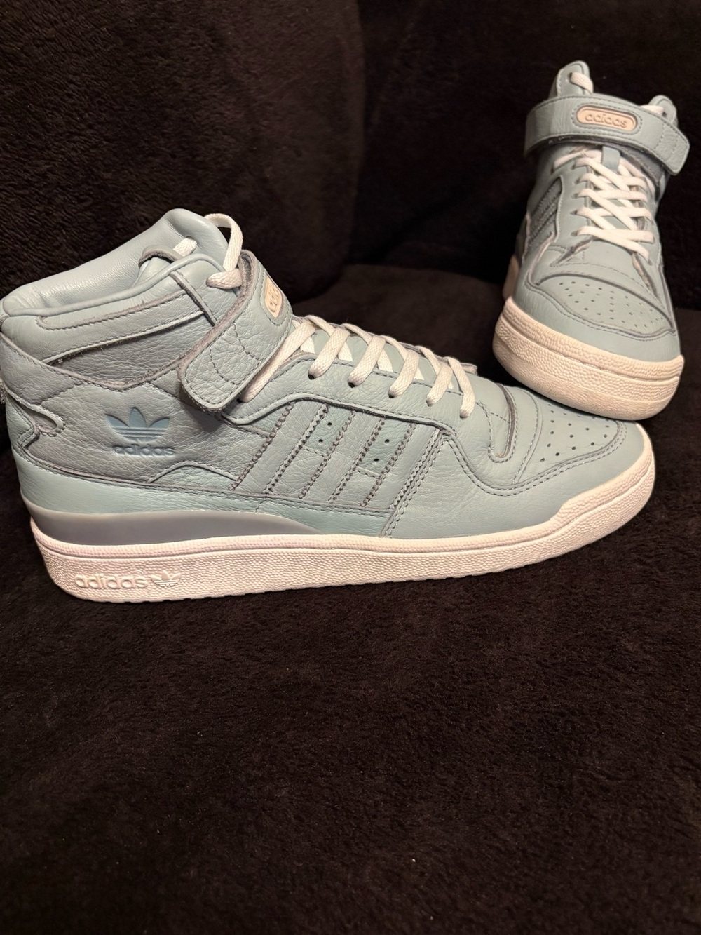 Adidas BB8913 2016 Forum MID Refined Blue Tint Retro Basketball Shoes Mens 9 Euc